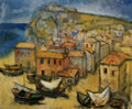 Paesagio di Scilla, sd 1943-’45,olio su tela, cm 50,6x60,7, Napoli, collezione privata